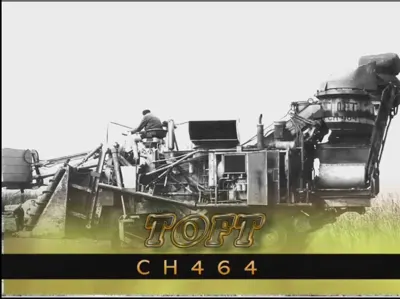 片中标注TOFT CH464的履带收获设备